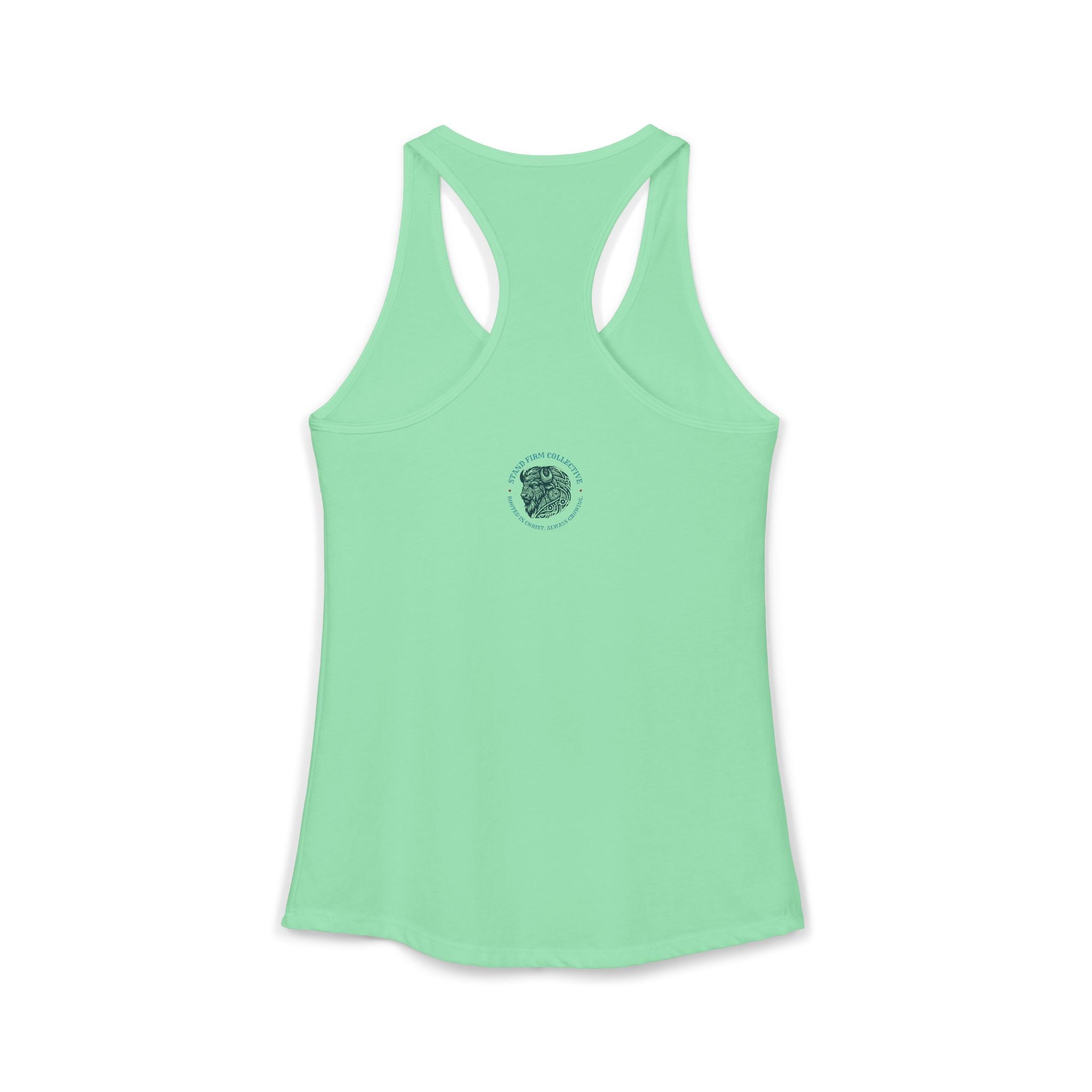 She dresses herself with strength tank top