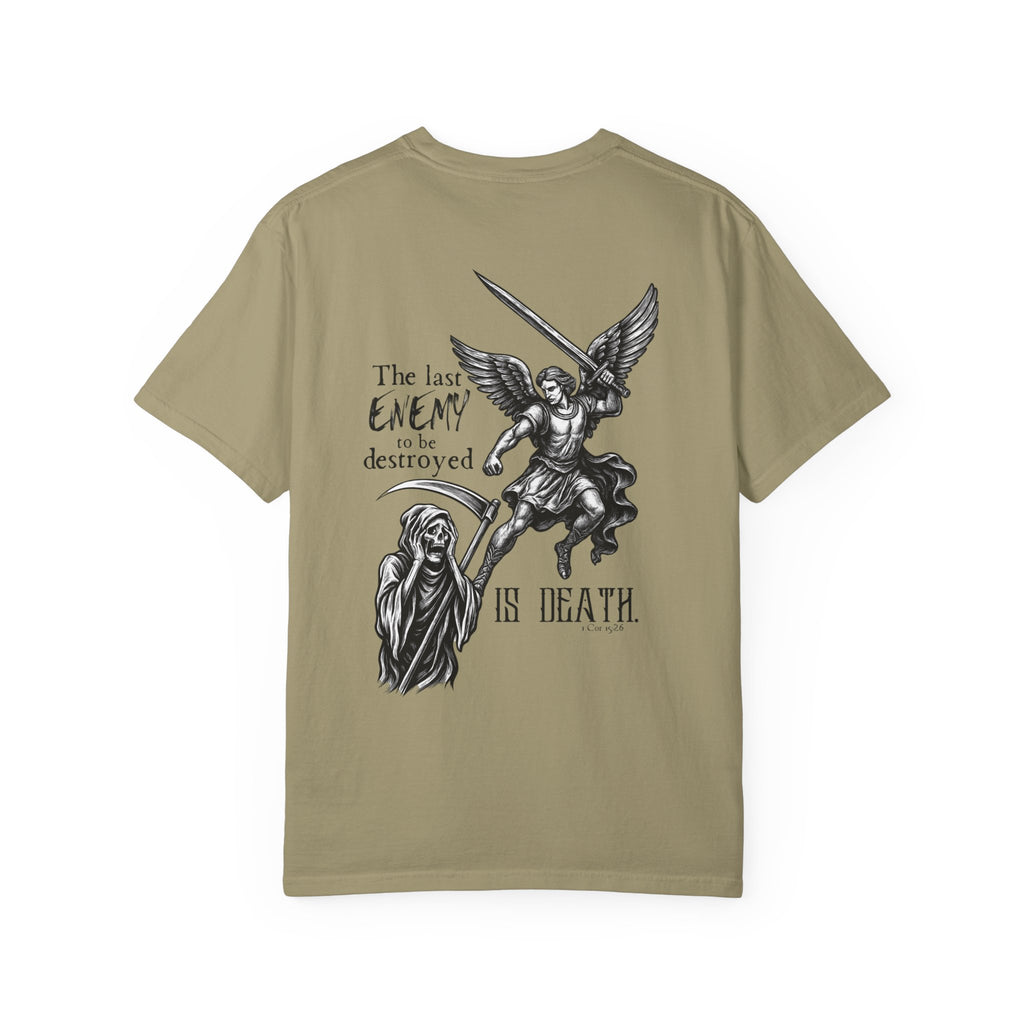 T-Shirt — 'The Last Enemy to Be Destroyed Is Death' Angel & Reaper Graphic Tee
