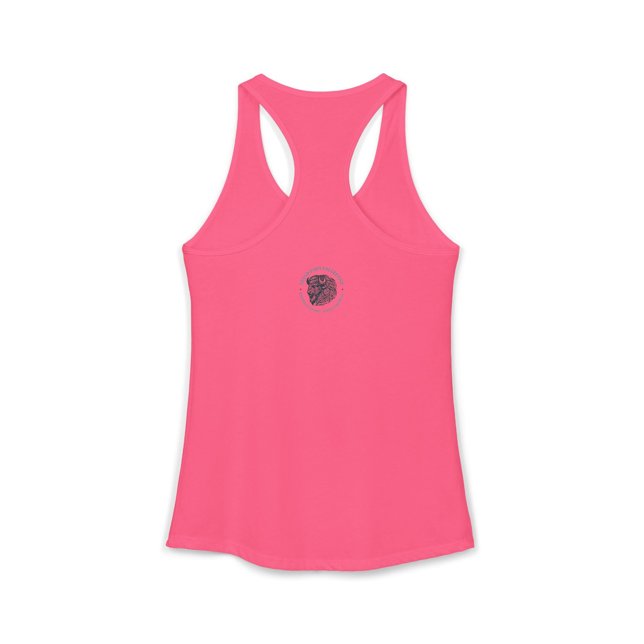 She dresses herself with strength tank top